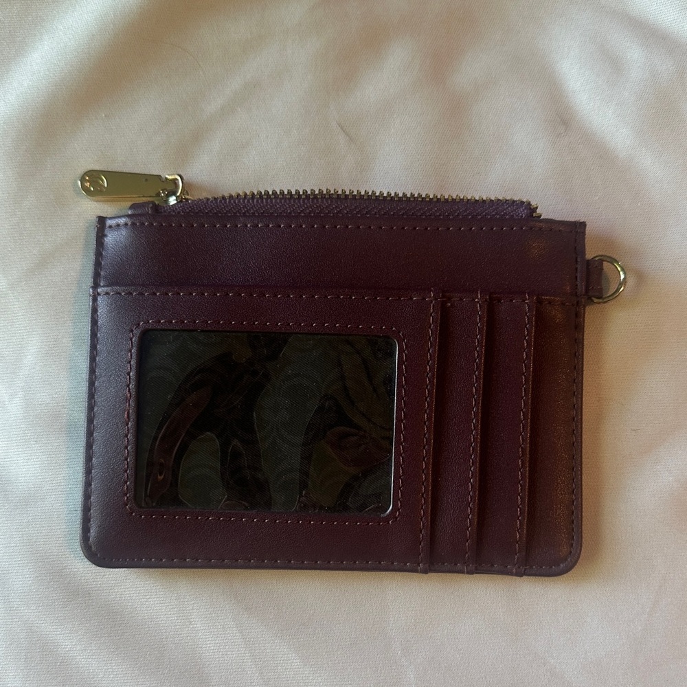 Purple Leather Card Holder